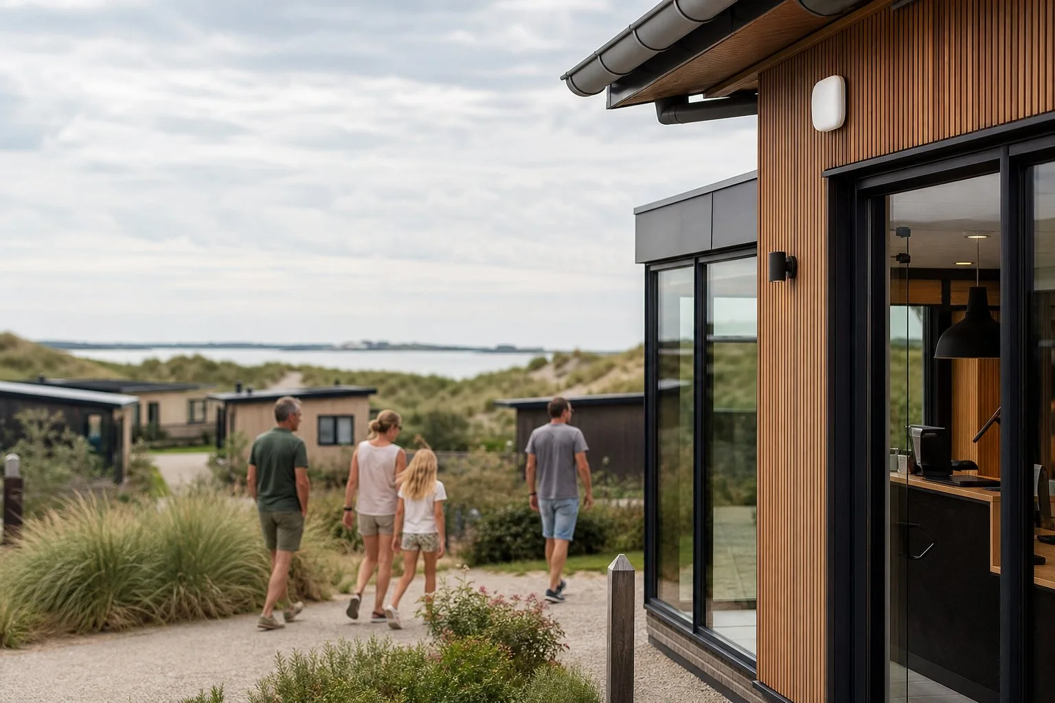 WiFi access point gemonteerd bij een camping op Schouwen-Duiveland